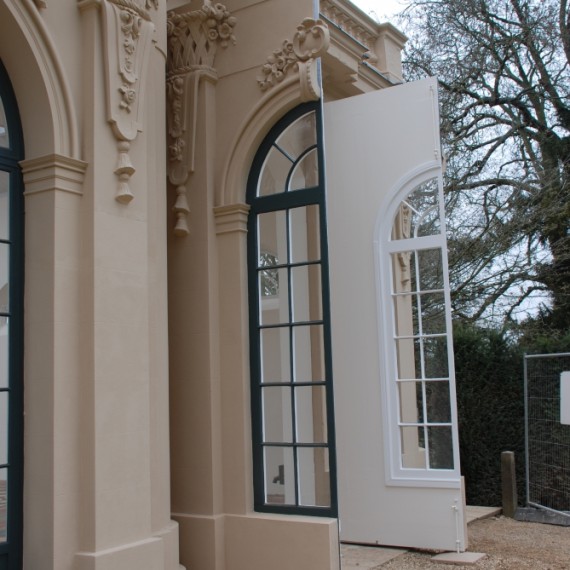 Wrest Park Orangery, door restored