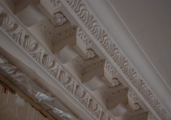 Claxby Hall, new cornice detail