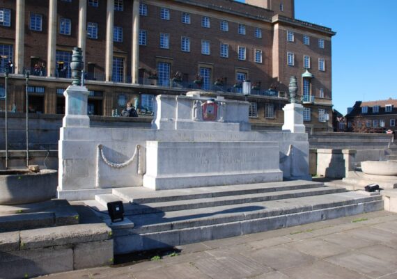 Norwich War Memorial before conservation