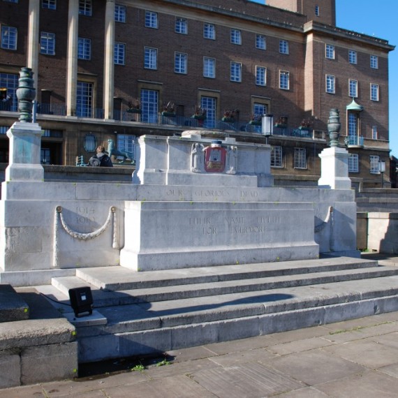 Norwich War Memorial before conservation