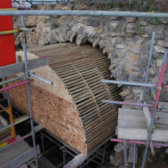 Pontefract Castle, Gascoigne Tower, formwork