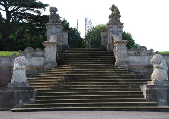 Harlaxton Front Circle steps 