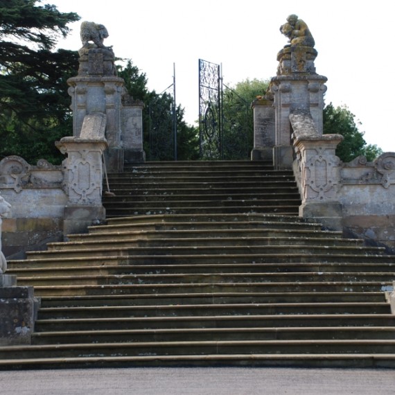 Harlaxton Front Circle steps 